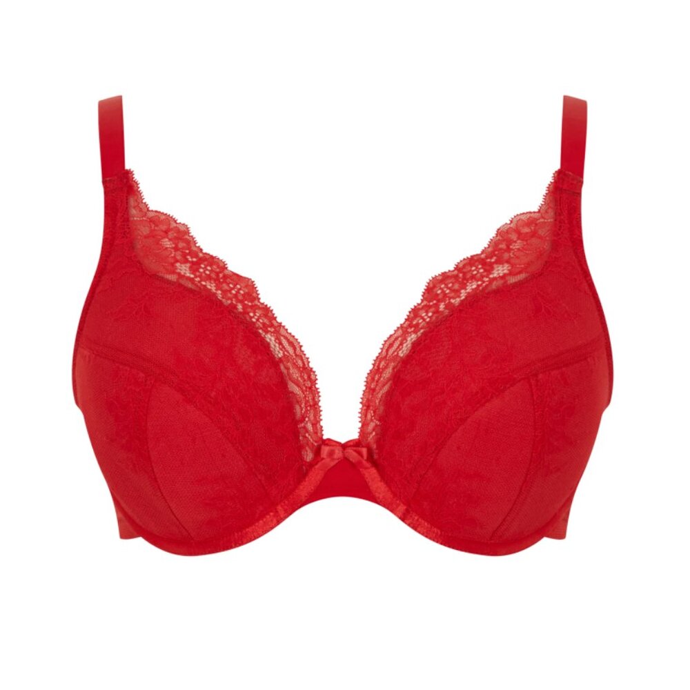 NWT 28F Panache Ana Padded Bra Salsa Red